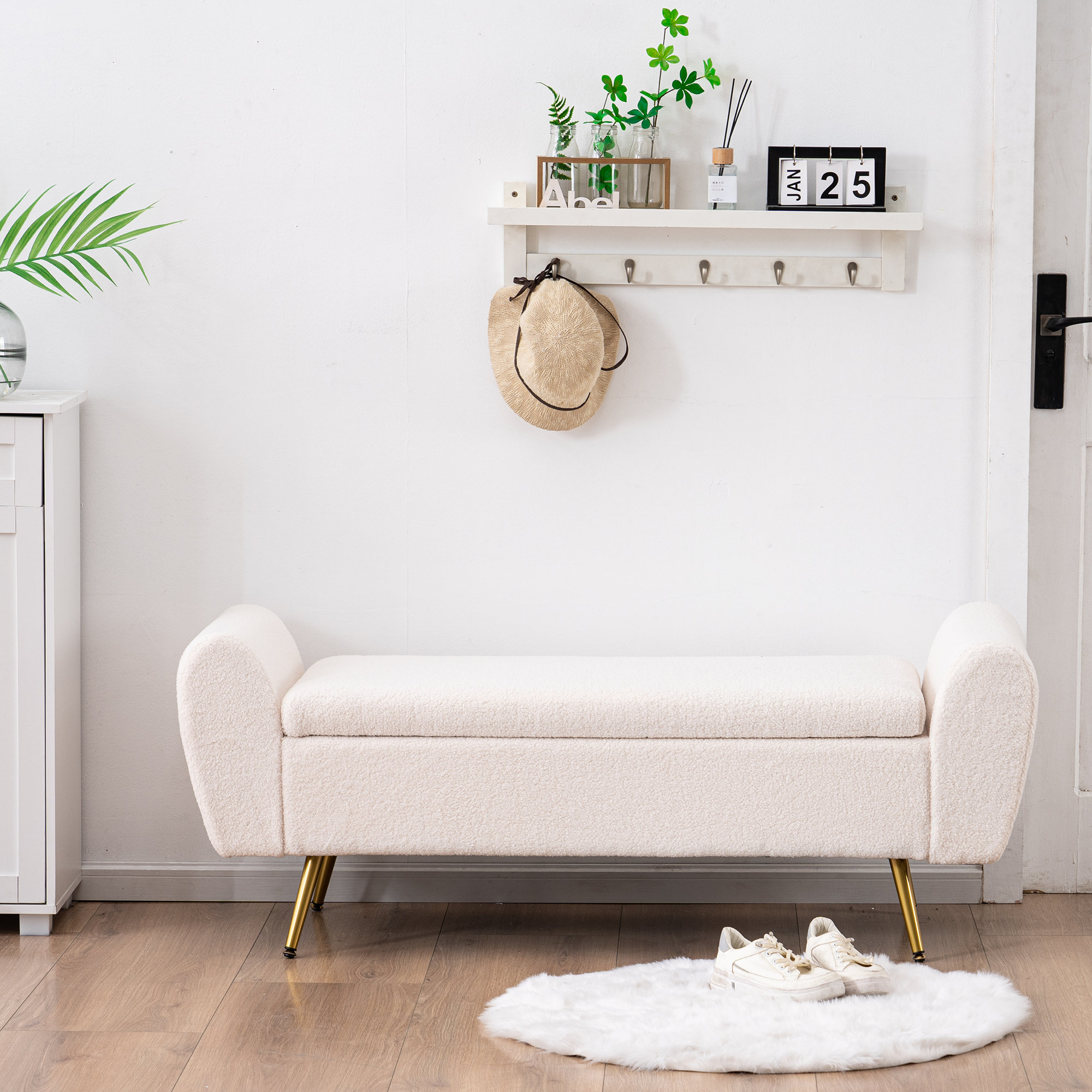 Fluffy bedroom online bench