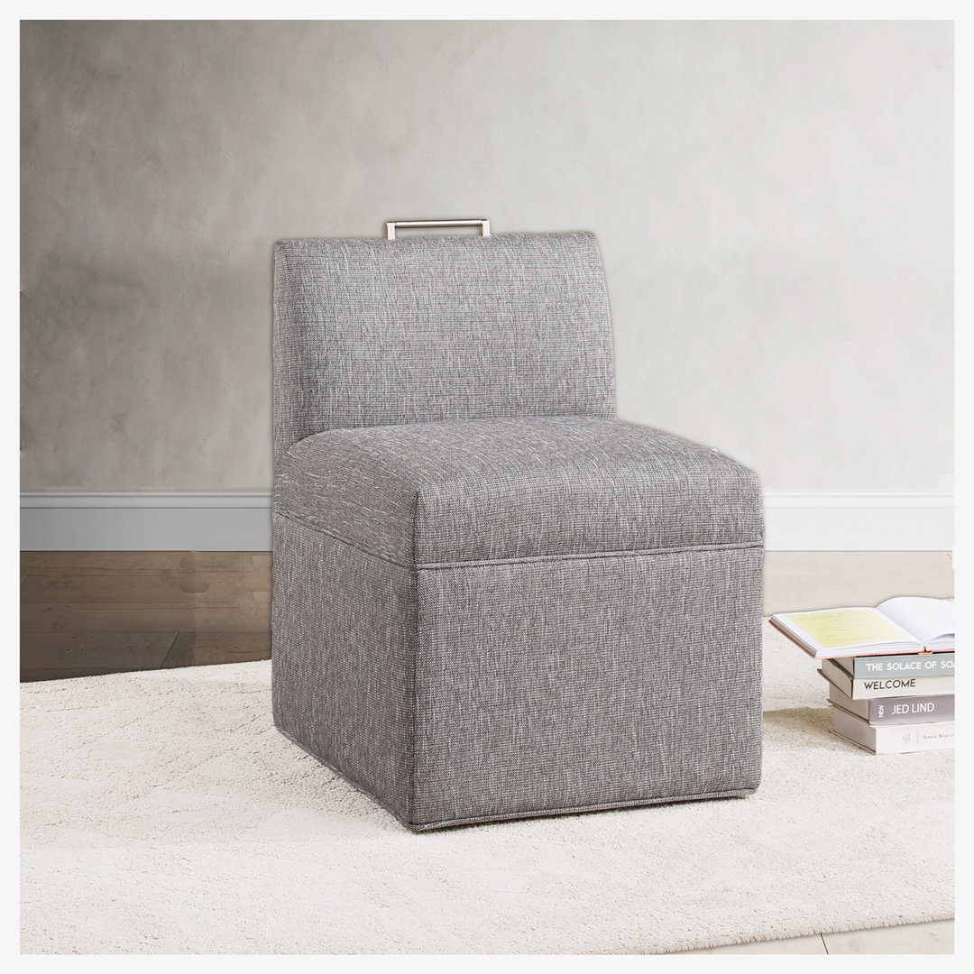 Performance Upholstered Side Chair with Casters,living room chair,accent chair Latitude Run® Fabric OR Leather 