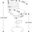 2 tabourets de bar, chaise pivotante à hauteur de comptoir pivotante à 360 ° avec repose-pieds, réglable de 34,03 po à 42,91 po, design pour la cuisine et la salle à manger, base, noir, tabourets d'une capacité de 250 lb, look