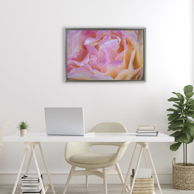 Pink Floral Petals Palette Floating Frame, design by James Rodewald