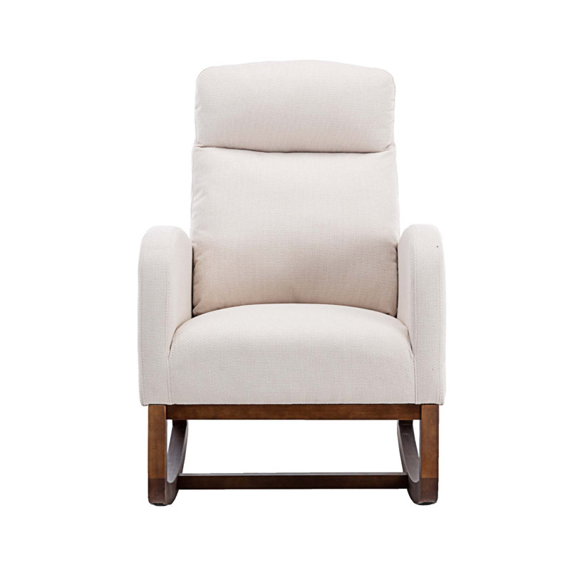 Chaise berçante Jonnita, Polyester beige