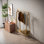 Elegant Black Walnut Coat Rack with Storage