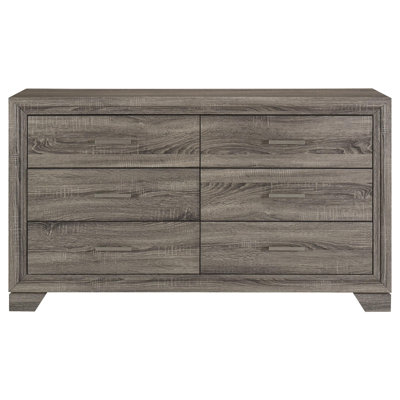 Asala 6-drawer Dresser Cabinet Brown Oak by Millwood Pines