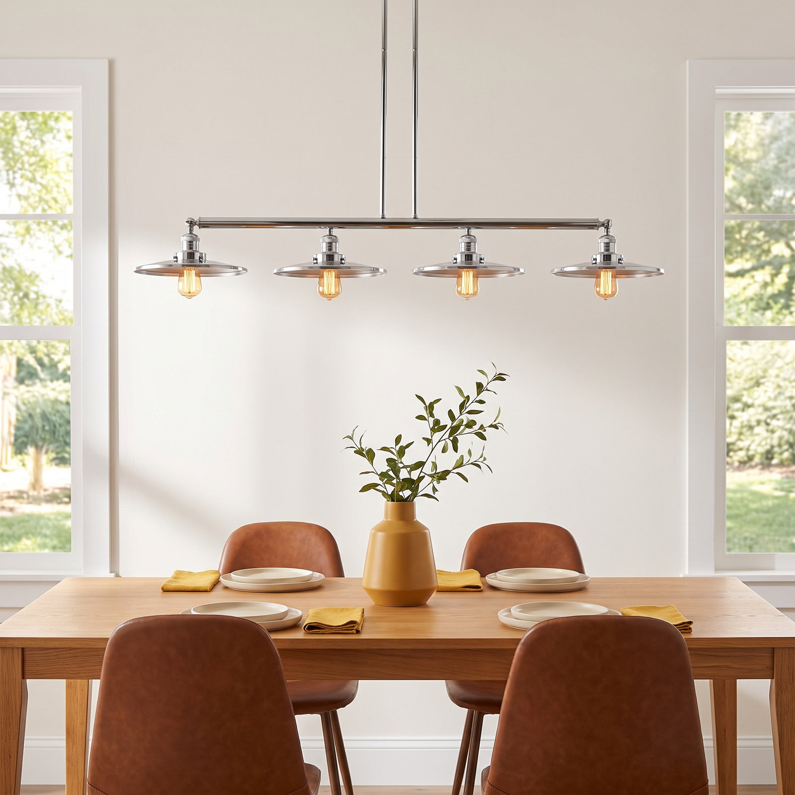 Rouvin 4 - Light Metal Dimmable Chandelier