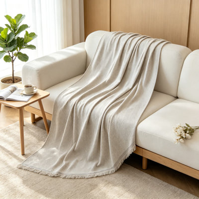 Boho Couch Covers for Dogs, Washable Loveseat Slipcovers, Pet L Shape Sectional Couch Protector, Herringbone Chenille Sofa Blanket Cover