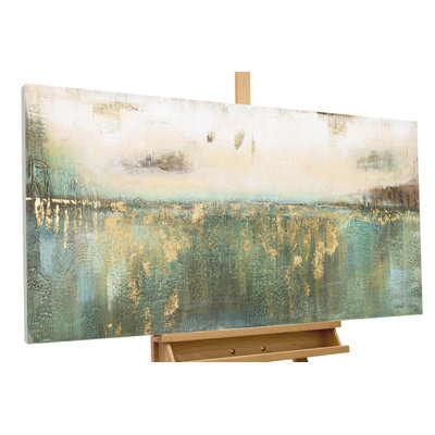 Hand -painted acrylic painting over the horizon