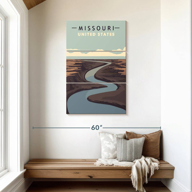 Alvord Missouri River Poster, 45" H x 28" W