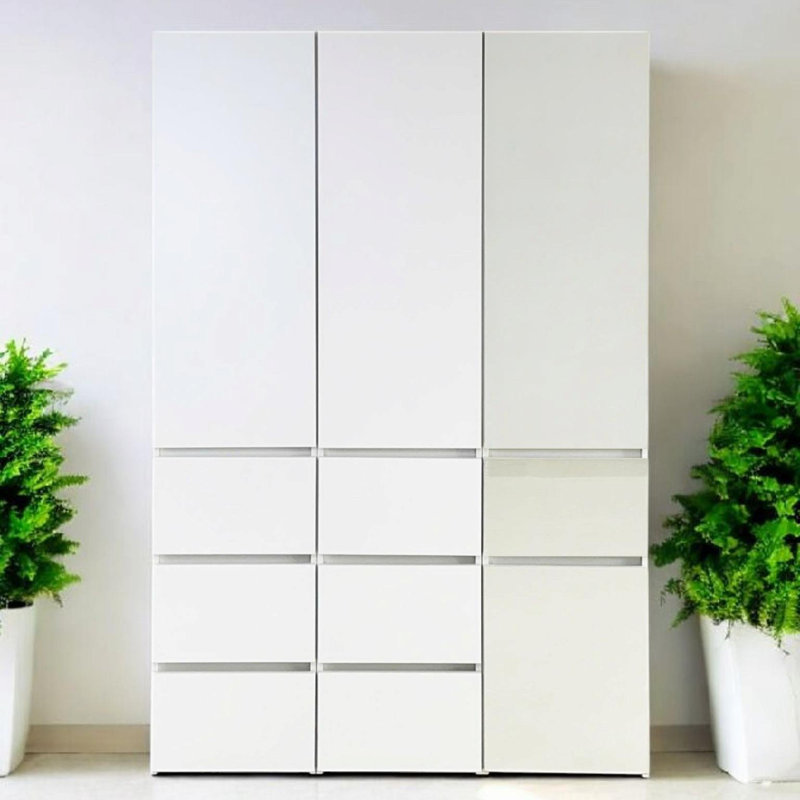 Modular Wood Closet System with Mirror