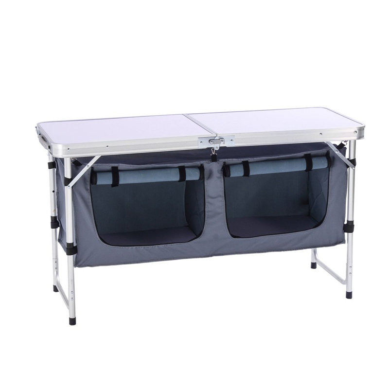 Table pliante rectangulaire 47,24 ", Blanc / gris