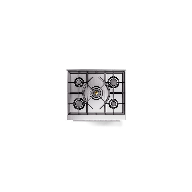 ILVE Professional Plus II 30 in Dual Fuel Range, Liquid Propane, White/Stainless Steel