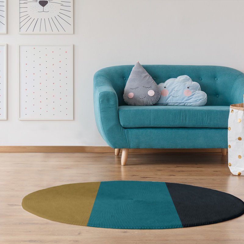Chenille Indoor Rug, Round 5'