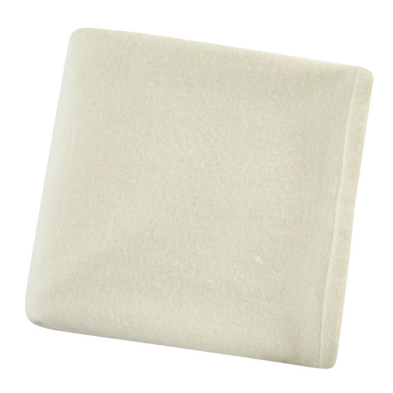 Couverture en laine d'agneau Aydan Candace, L 90 po x L 90 po, Beige, 6