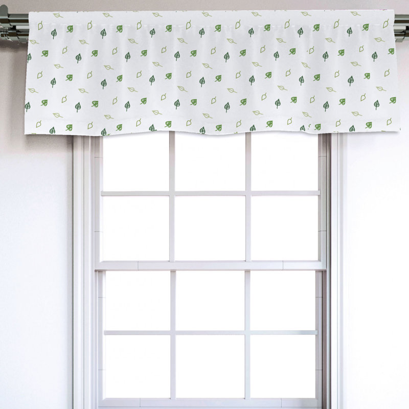 Sateen Floral Ruffled Window Valance