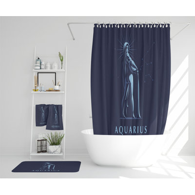 Navar Polyester Shower Curtain Set