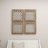 Heatherlynn Wood Geometric Home Brown Wall Decor with Silver Metal Trellis Cutouts Set