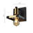 1 - Light Dimmable Black/Gold Metal Sconce