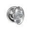 Bravura 928-0 Privacy Glass Egg Knob on Traditional Round Rose in Satin Nickel
