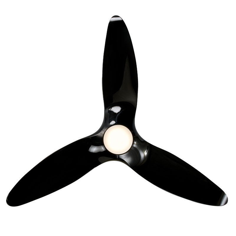 Morpheus III 60" 3 - Blade Outdoor/Indoor Smart Standard Ceiling Fan with Wall Control and LED Light Kit Included, Works With Alexa and iOS or Android App