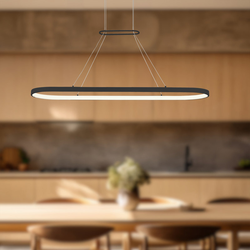 Eerie Pendant Light, 122.76" H x 47.25" W x 12.5" D, Black