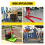 Hydraulic Long Ram Jack, 25" x 5.5" x 4.7", Steel, 1 Piece, Long Ram Jack with Flat Base, Red, 4 Tonne 8818 lbs Capacity with Single Piston Pump