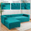 Housse pour canapé modulaire extensible - Housse de canapé en L antidérapante 2 pièces, mélange de spandex durable (pour canapé 4 places + chaise 3 places)-878334173-878334174