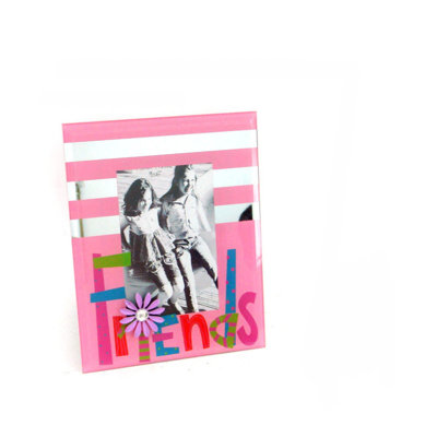 Temecula Pink Glass Matte Picture Frame with Mat