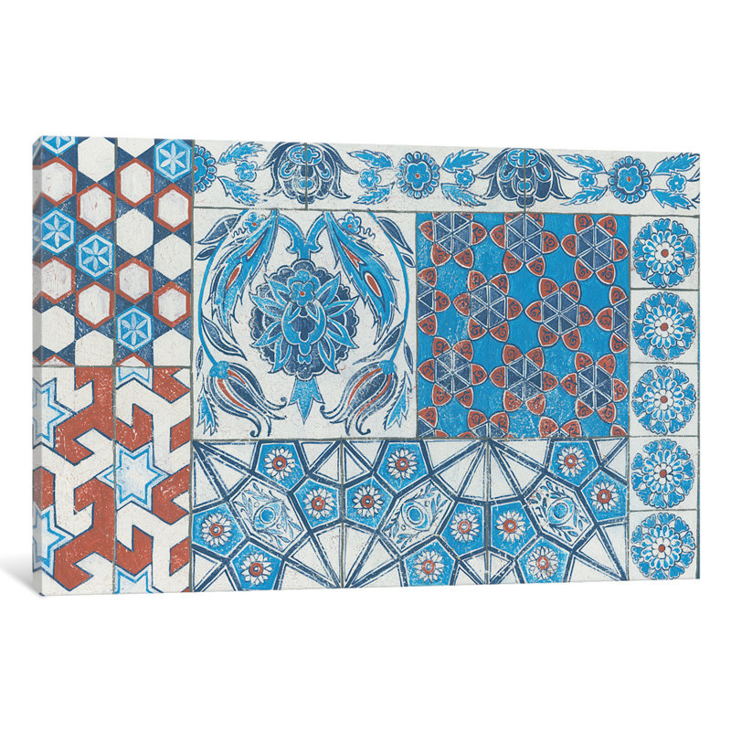 « turc tiles », impression sur toile tendue, H 26 po x l 40 po x P 1,5 po