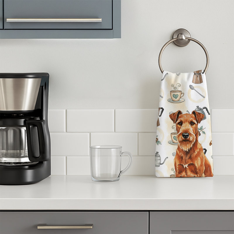 Serviette de cuisine Coffee Bar, Terrier irlandais