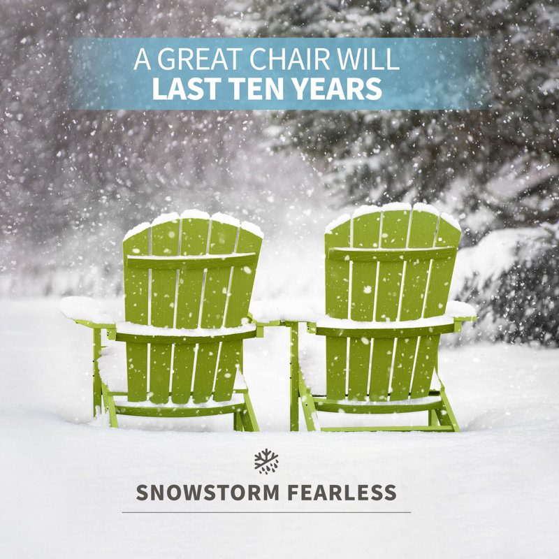 Chaise Adirondack en plastique pour patio, Kelly vert