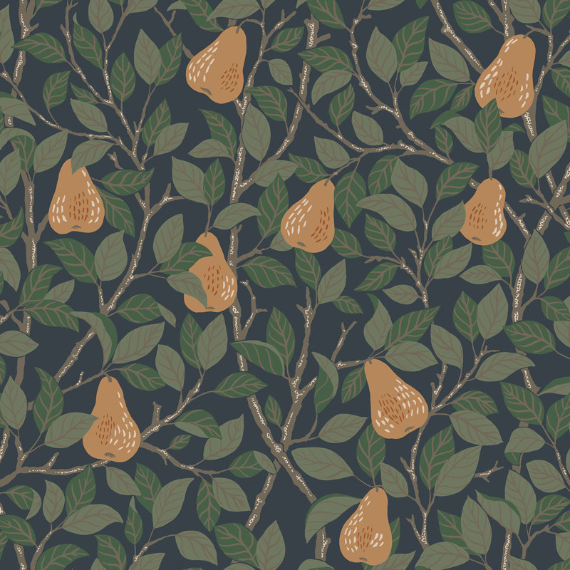 Cahterine 10.05m x 53cm Wallpaper Roll, Blue