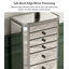 Armoire à bijoux en bois massif à 7 niveaux avec miroir Light-Luxury Style