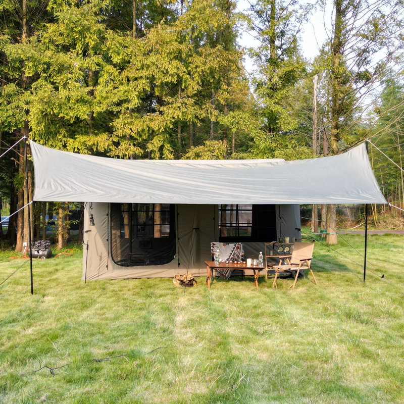 Tente de camping gonflable avec pompe, Vert