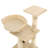vidaXL Cat Tree Beige Particle board, Soft plush, Sisal rope Medium