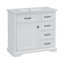 Meuble-lavabo de salle de bain avec lavabo, 2 tiroirs basculants, charnières de porte à fermeture en douceur-585039906