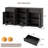 71 Inch Large Sideboard Buffet Cabinet, Modern Arch Kittchen Credenza with Storage 6 Doors and 2 Drawers, Coffee Bar Cabinet for Dining Room Living Room, Smooth Painted Finish, Black-128975927