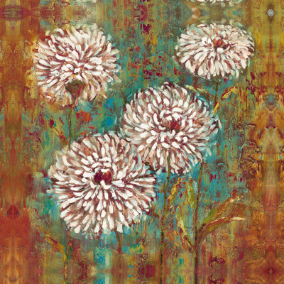 Bright Boho Flowers - Wrapped Canvas Painting