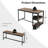 3 Pieces Dining Table Set With Wine Rack