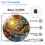 Horloge murale colorée en verre coloré 12 po