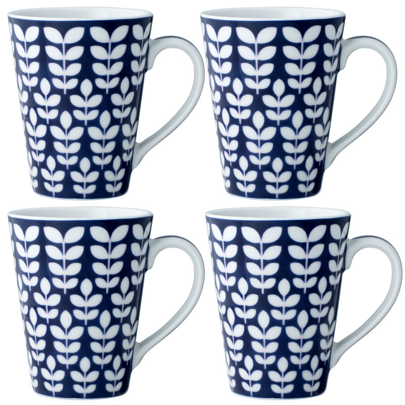 Noritake Bluefjord Set Of 4 Mugs, 12 Oz.