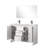 48" X 20.27" White Bath Vanity With Quartz Countertop, Metal Faucet And 43 In. Mirror - Scratch Stain Protected Surface 20" Top, Included Stain-