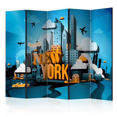 Deshotel 225cm W x 172cm H 5 - Panel Folding Room Divider