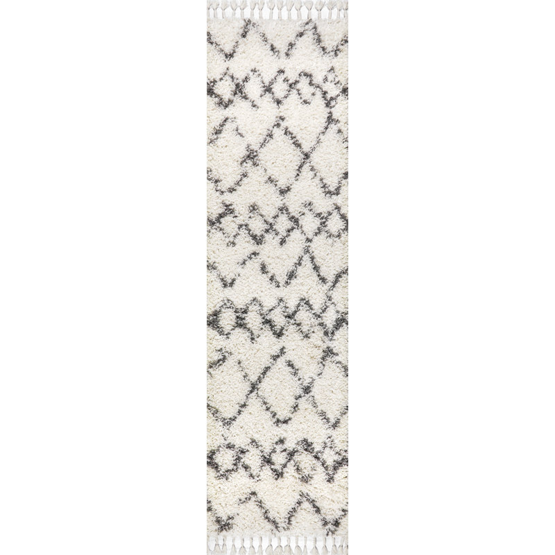 Tapis ivoire / gris Cantera, Tapis de couloir 2 pi 3 po x 8 pi