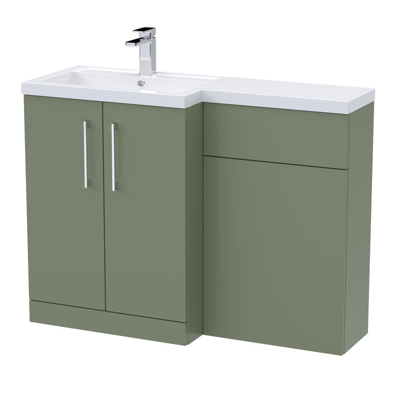 Arno Toilet & Basin Unit, Satin Green