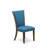 7 Piece Dinette Set Consist of a Rectangle Dining Room Table with X-Legs and 6 Blue Color Linen Fabric Parson Dining Chairs, Distressed Jacobean-1431767160-1431767166-1431767155