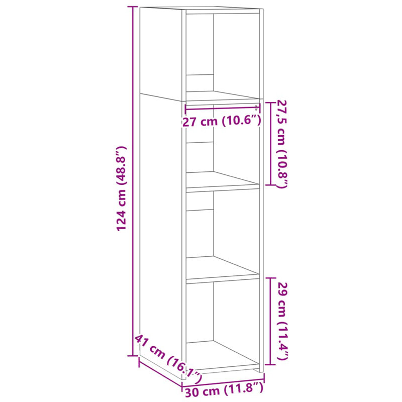 Arah Storage Cabinet, Brown Oak