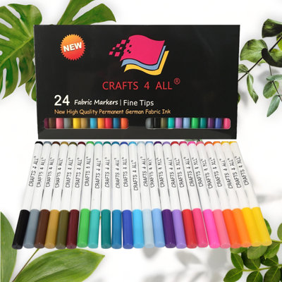 24 Fade-Free Fabric Markers Set
