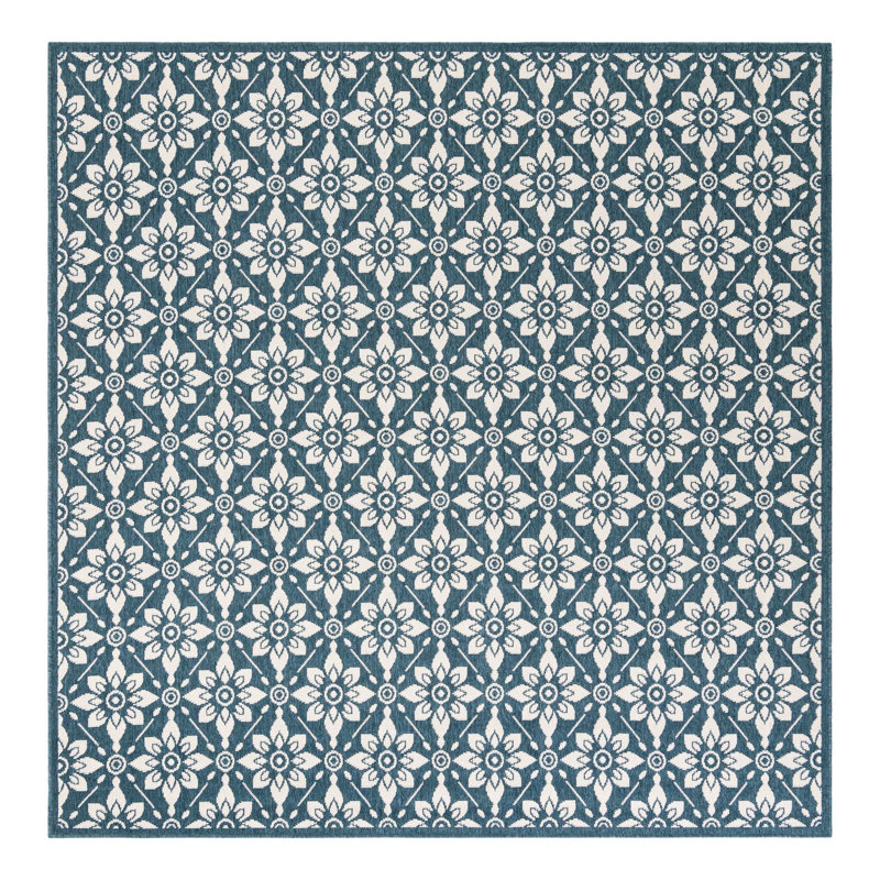Indoor/Outdoor Trellis Area Rug, Square 7'10"