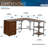 L-Shape Home Office Two-Tone Desk With Storage