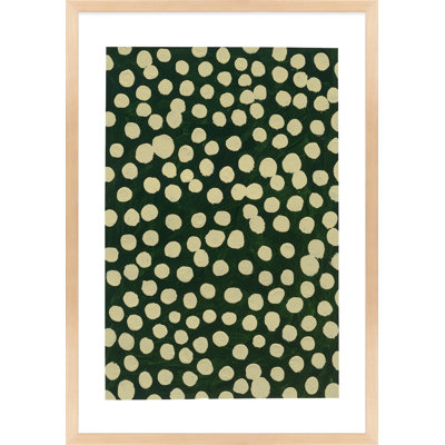 Lichen on Winter Green Framed Graphic Art by Michela Sorrentino