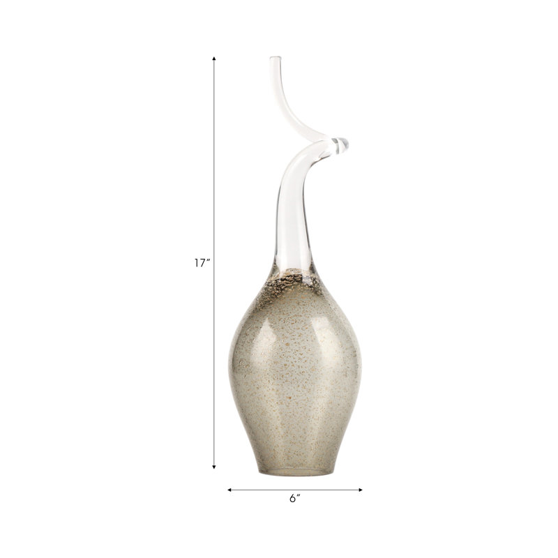 Sagebrook Home 17" Seward Medium Glass Statuary, 17'' H X 6'' W X 6'' D